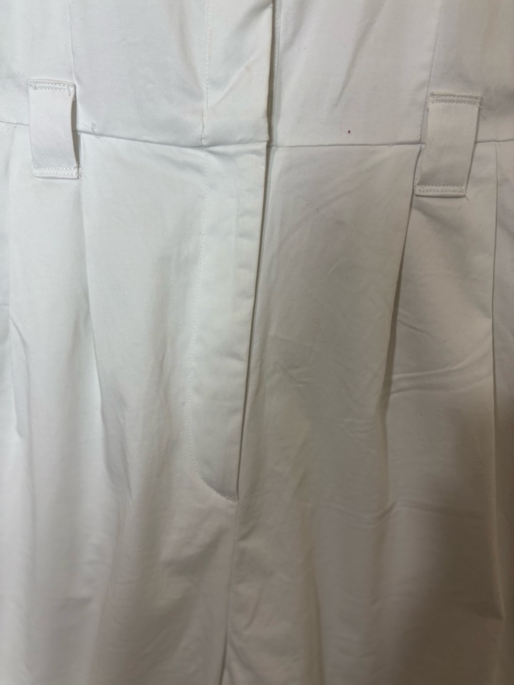 Banana Republic White Sleeveless Cotton Wideleg Cotton blend Jumpsuit Size 8 - Picture 5 of 16